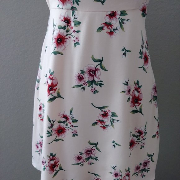 Forever 21 Summer Floral Open Back Tie Dress Small - Picture 5 of 9
